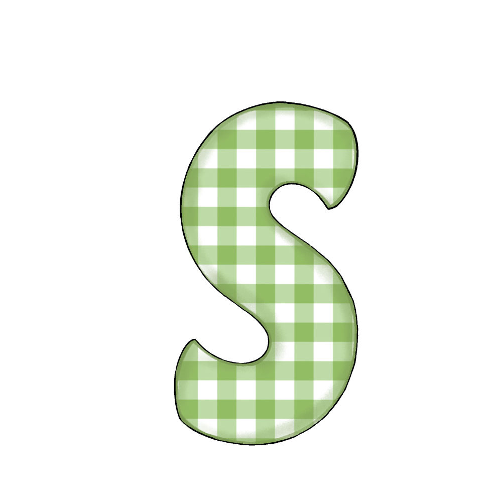 Lettera S Green Check