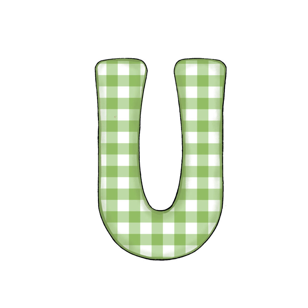Lettera U Green Check