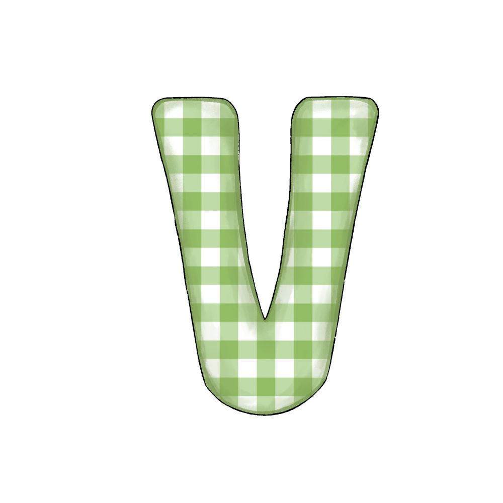 Lettera V Green Check