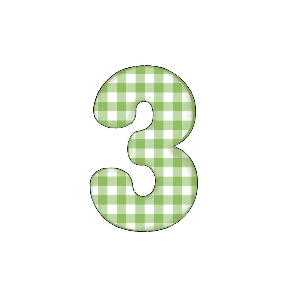 Numero 3 Green Check