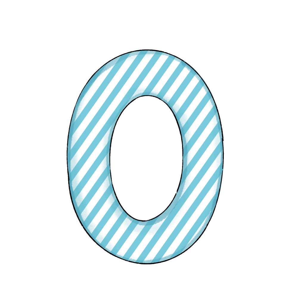 Numero 0 Blue Stripe