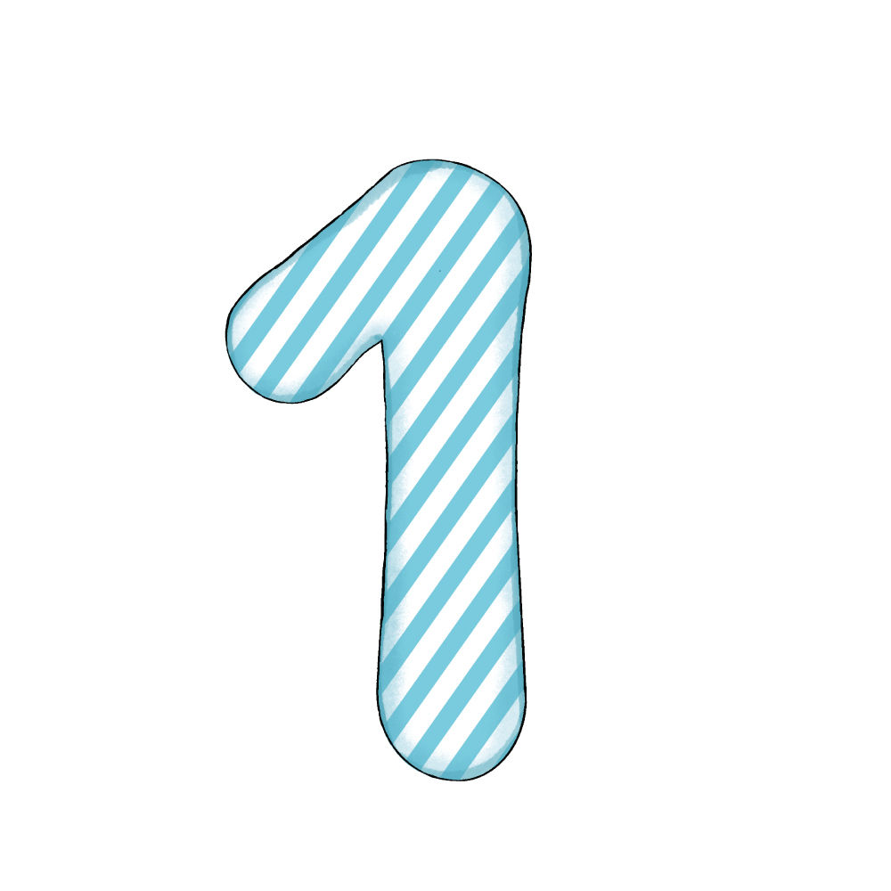 Numero 1 Blue Stripe