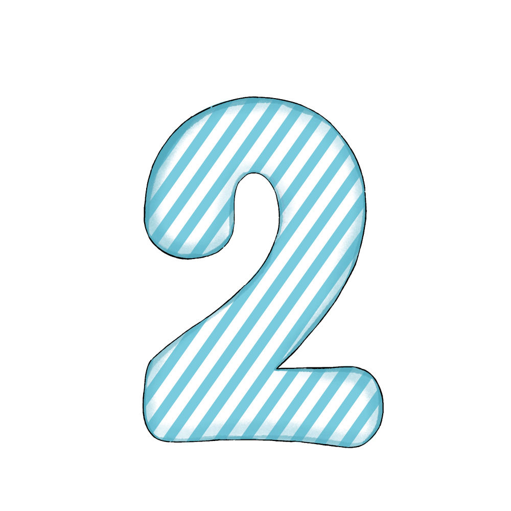 Numero 2 Blue Stripe