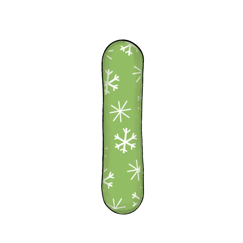 Lettera I Green Snowflake