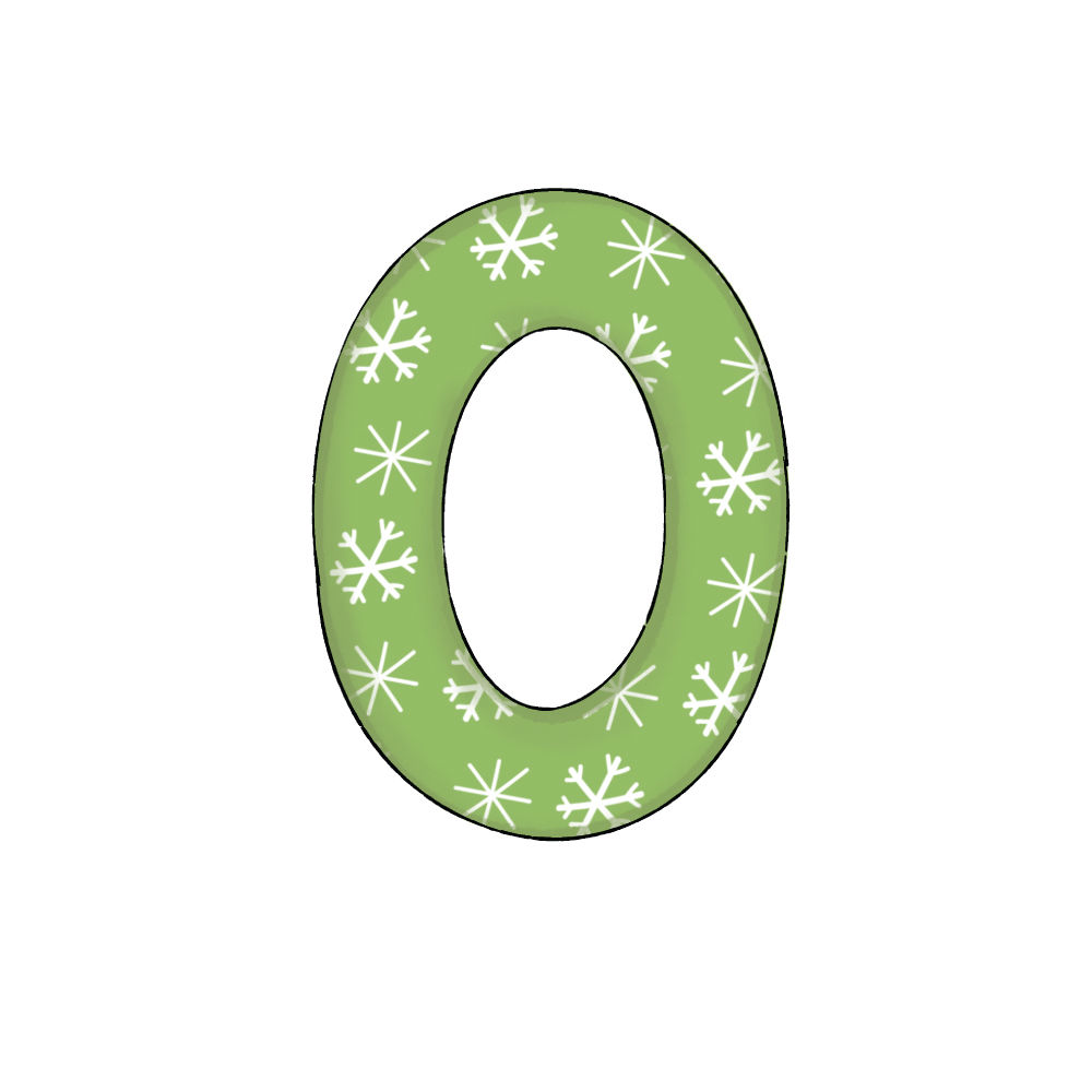 Numero 0 Effetto Green Snowflake