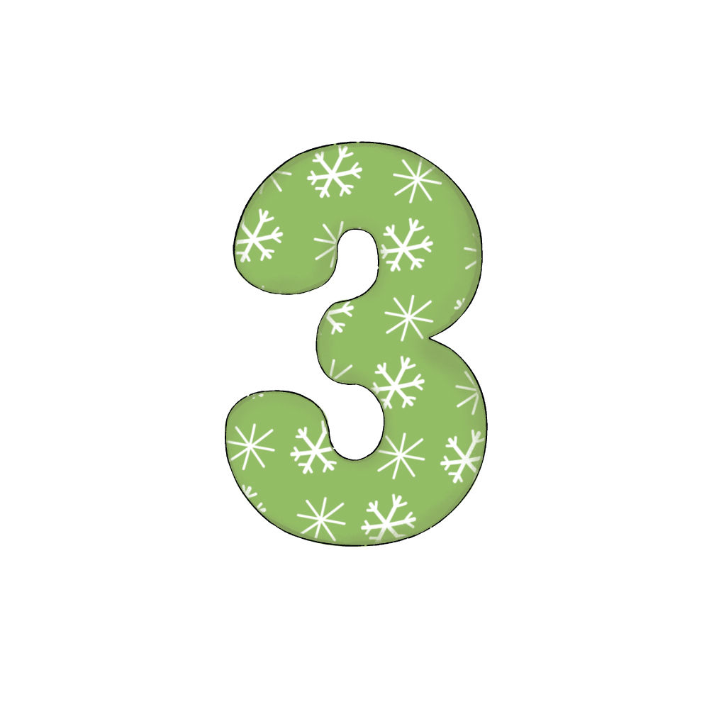 Numero 3 Effetto Green Snowflake