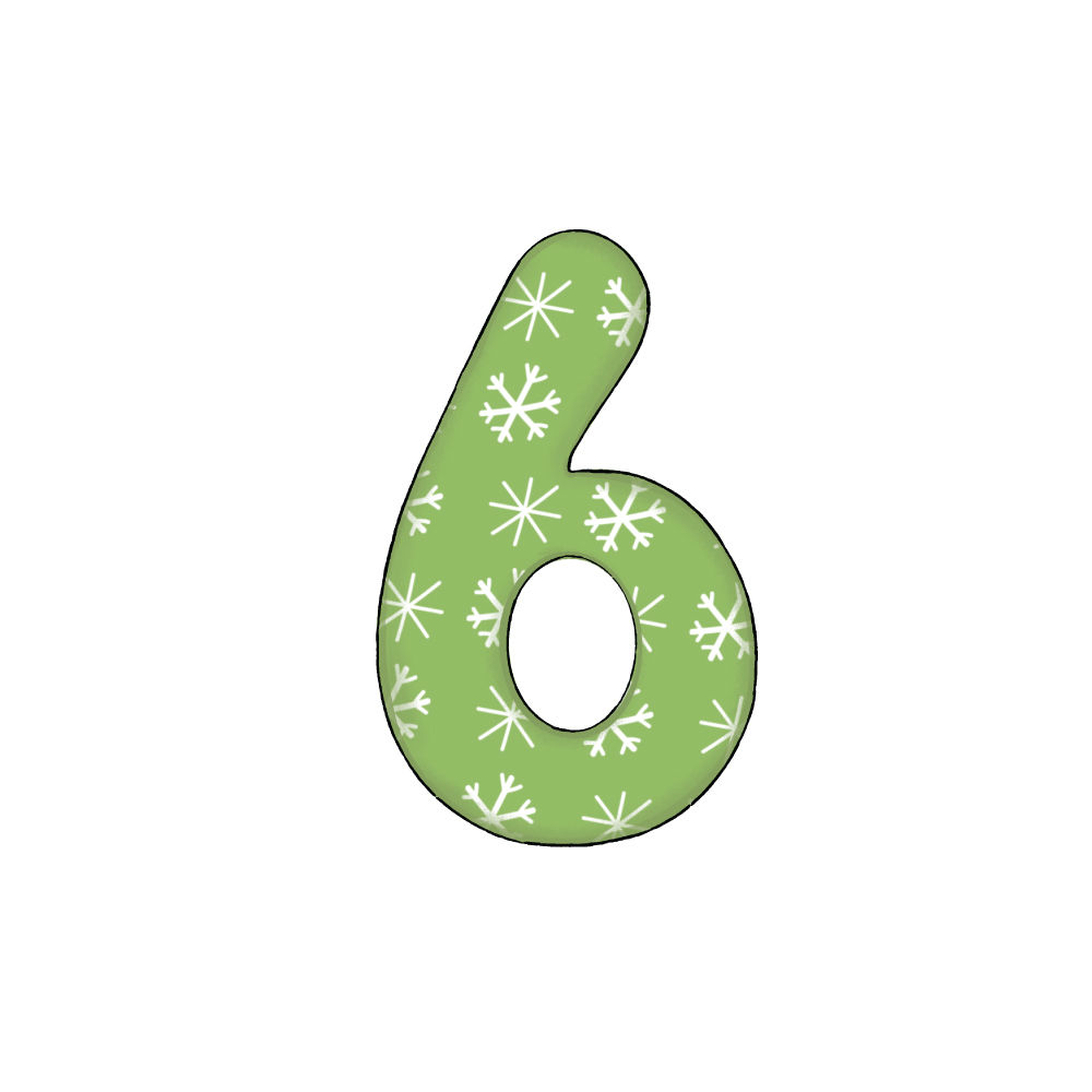 Numero 6 Effetto Green Snowflake