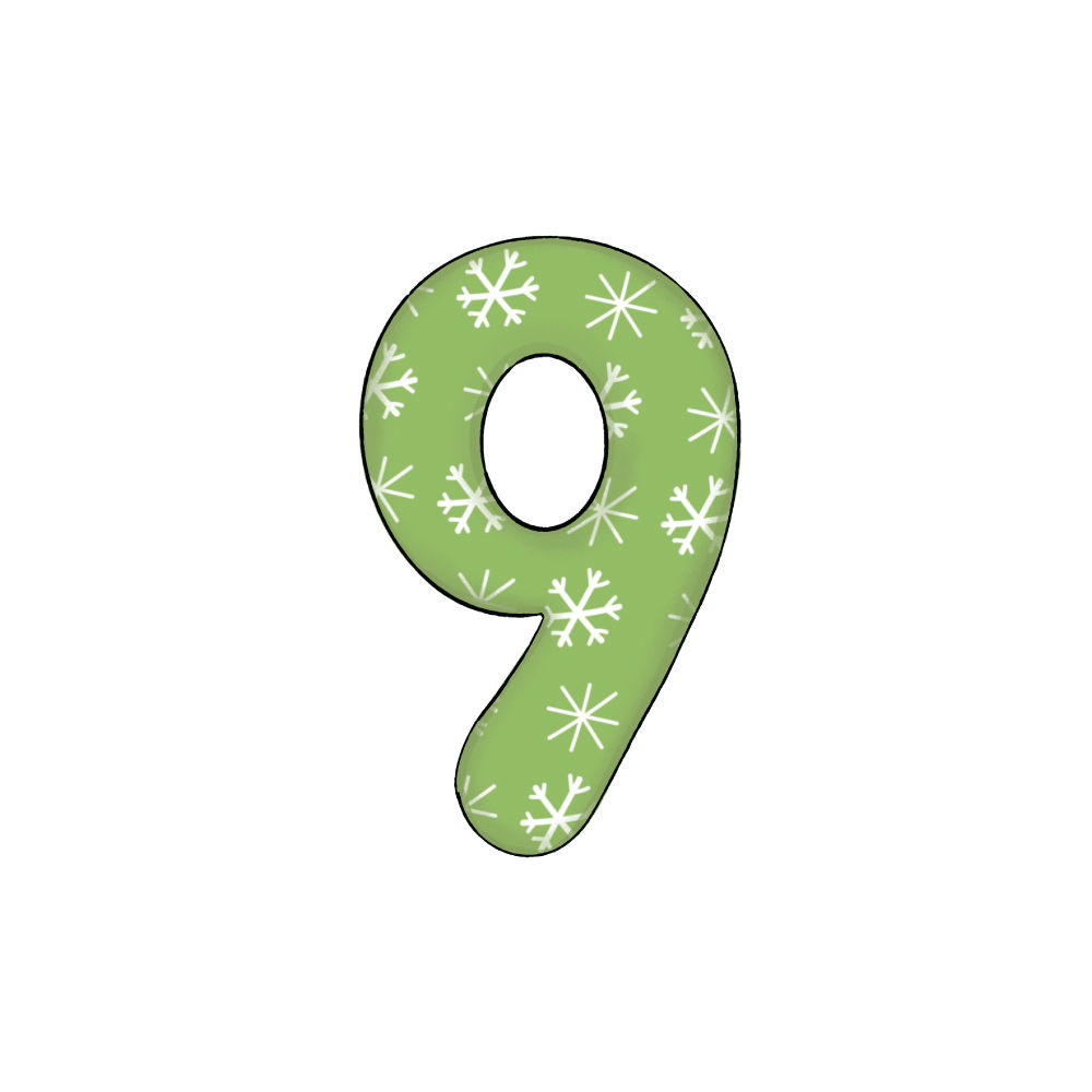 Numero 9 Effetto Green Snowflake