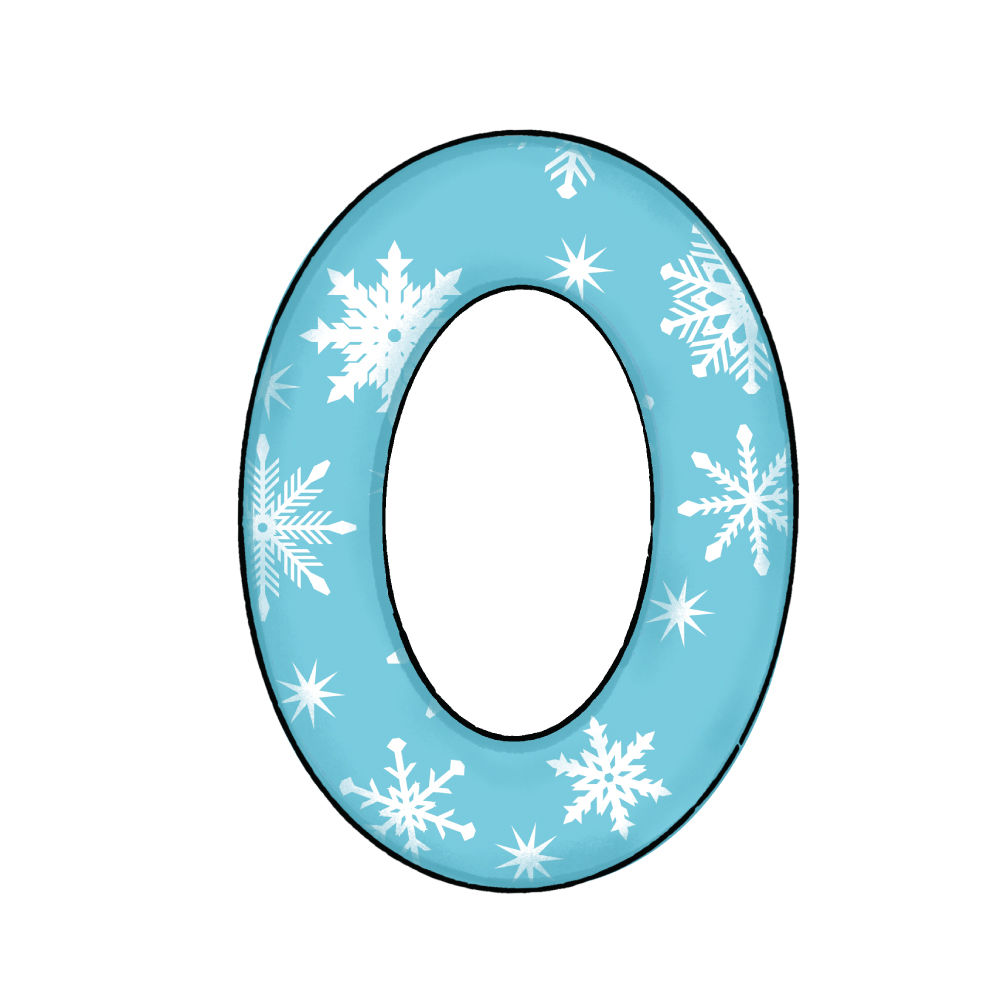 Lettera O Effetto Green Snowflake