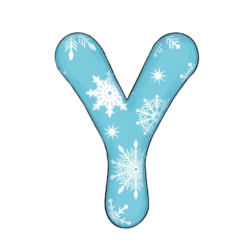 Lettera Y Effetto Green Snowflake