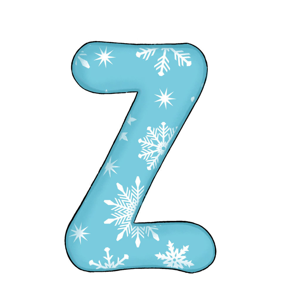 Lettera Z Effetto Green Snowflake