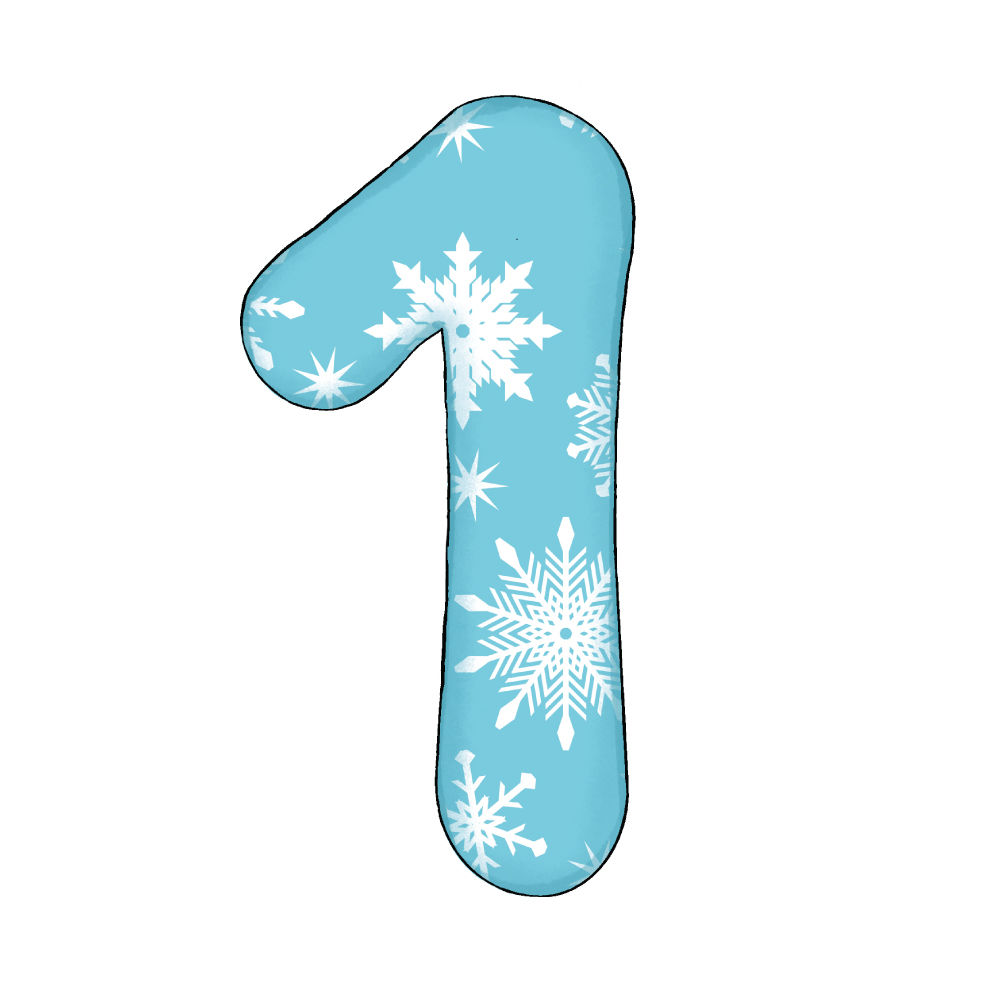Numero 1 Effetto Blue Snowflake