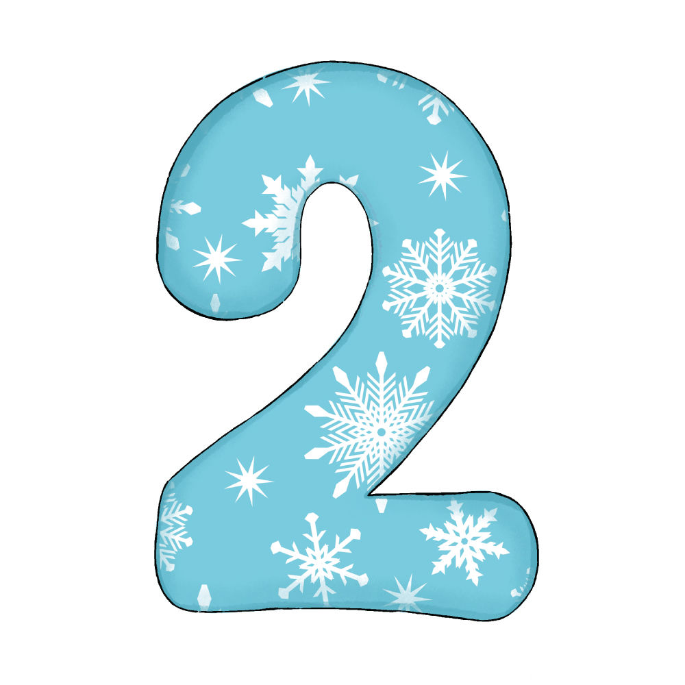 Numero 2 Effetto Blue Snowflake