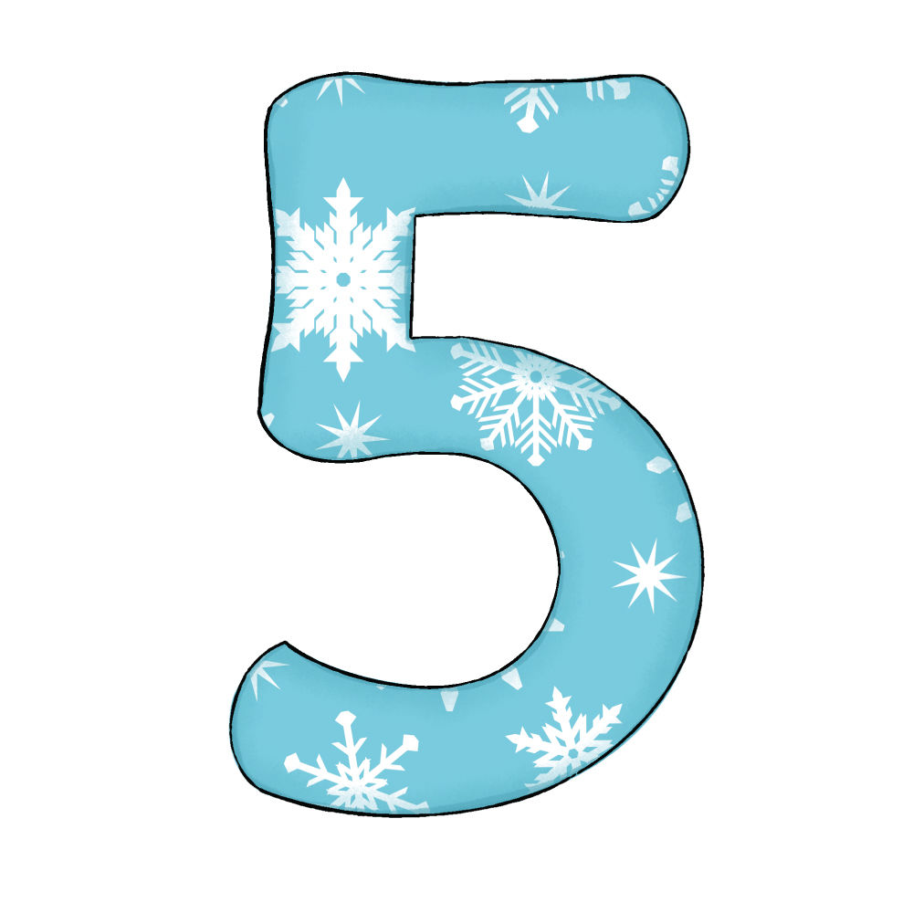 Numero 5 Effetto Blue Snowflake