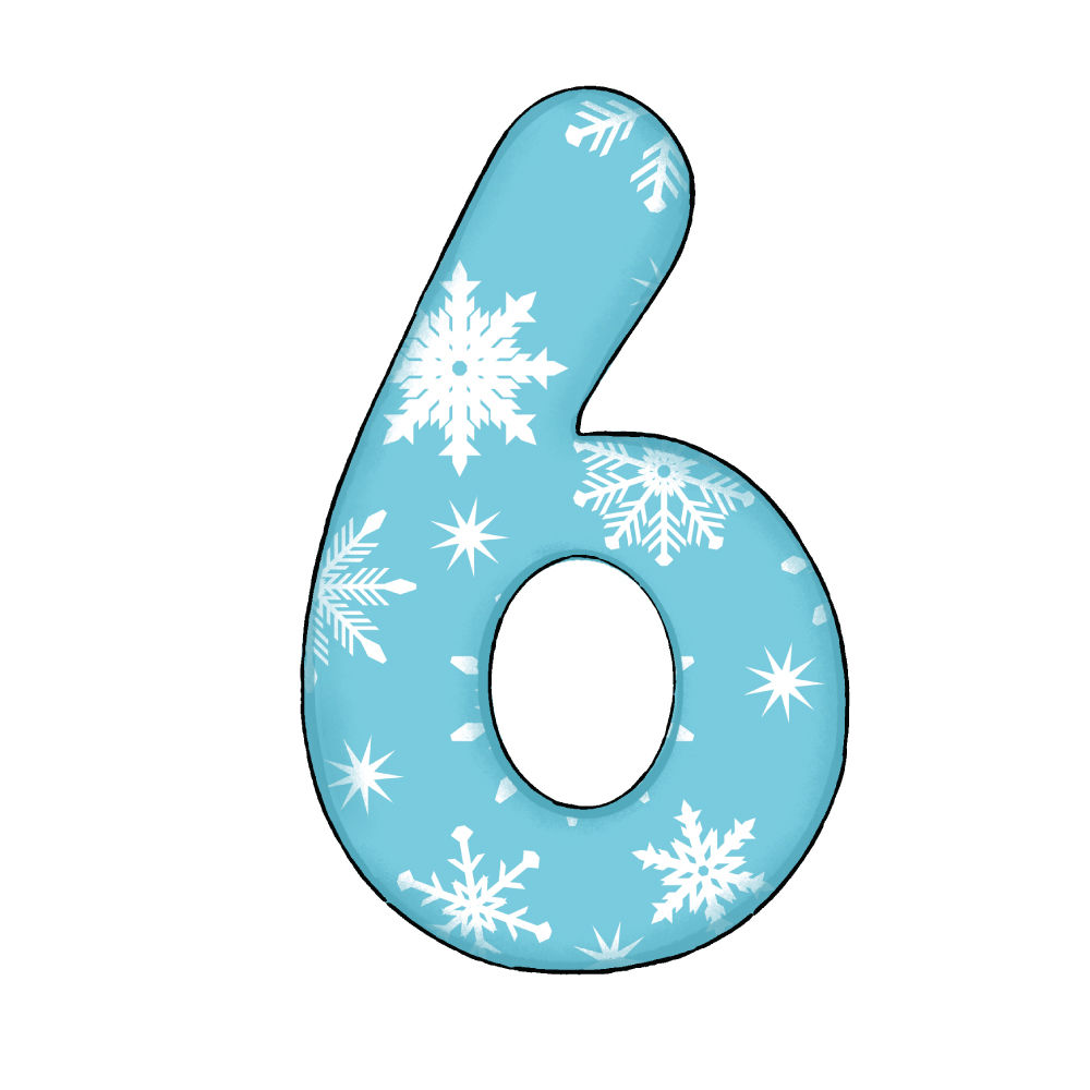 Numero 6 Effetto Blue Snowflake