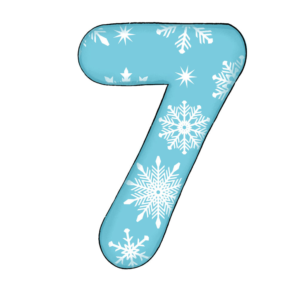 Numero 7 Effetto Blue Snowflake