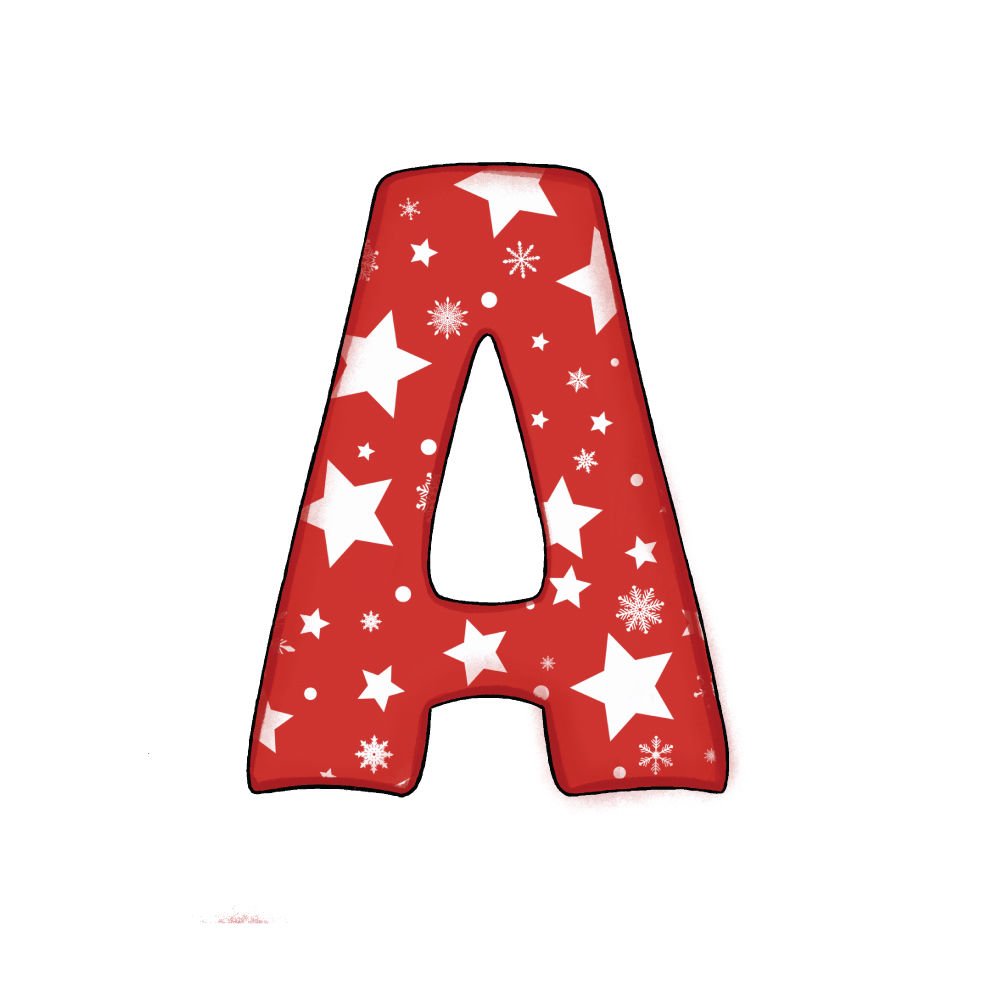 Lettera A Effetto Red Star