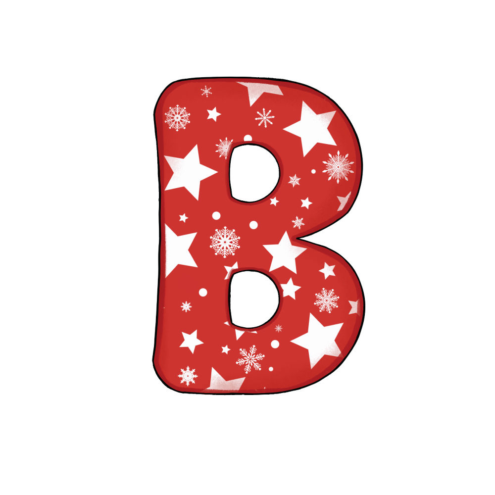 Lettera B Effetto Red Star