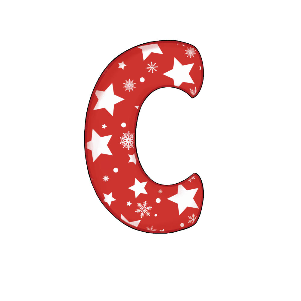Lettera C Effetto Red Star