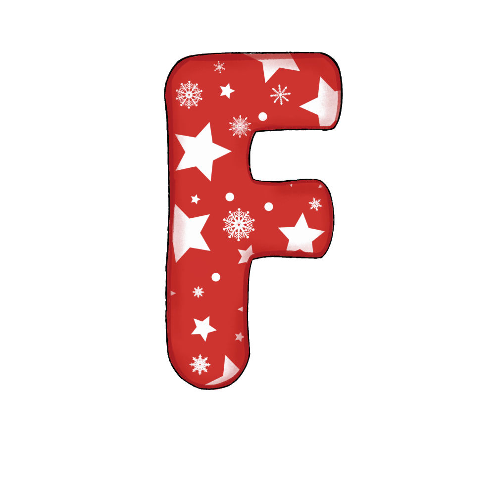Lettera F Effetto Red Star