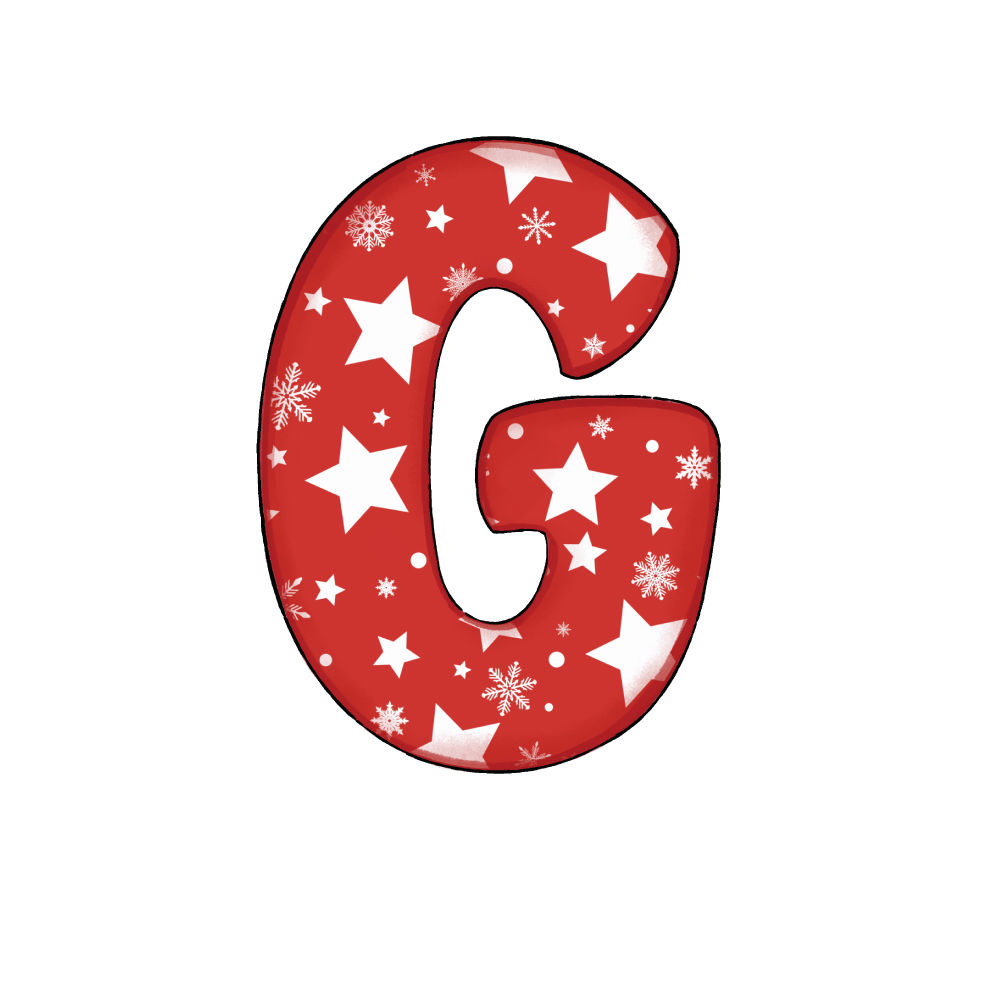 Lettera G Effetto Red Star