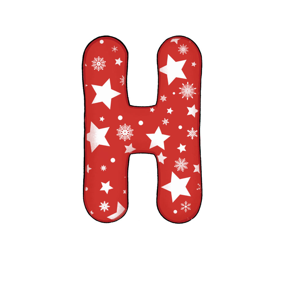 Lettera H Effetto Red Star