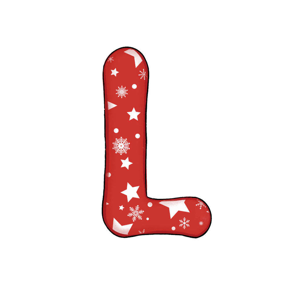 Lettera L Effetto Red Star