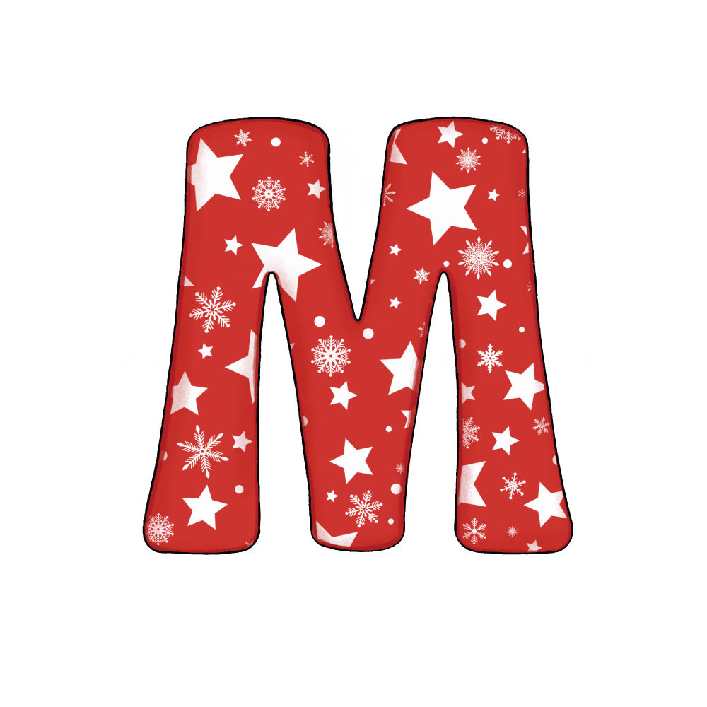 Lettera M Effetto Red Star