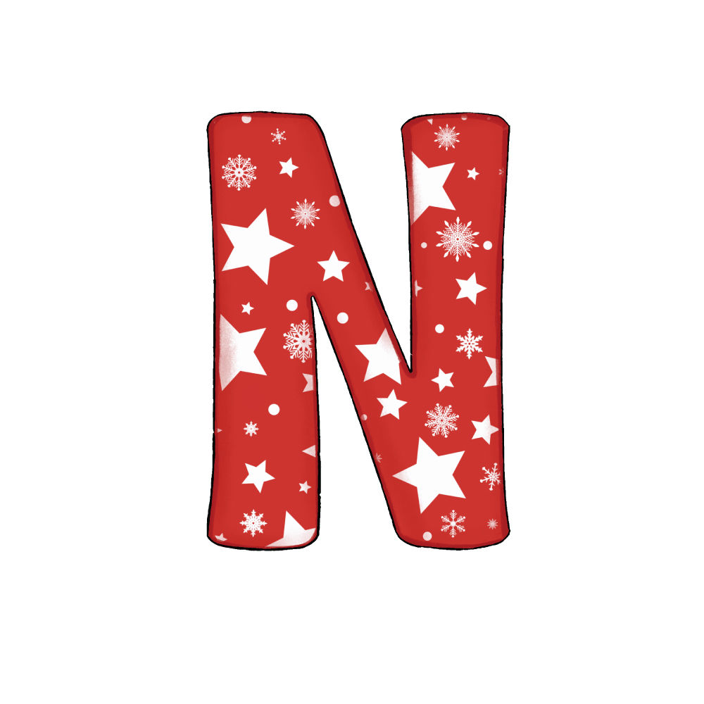 Lettera N Effetto Red Star