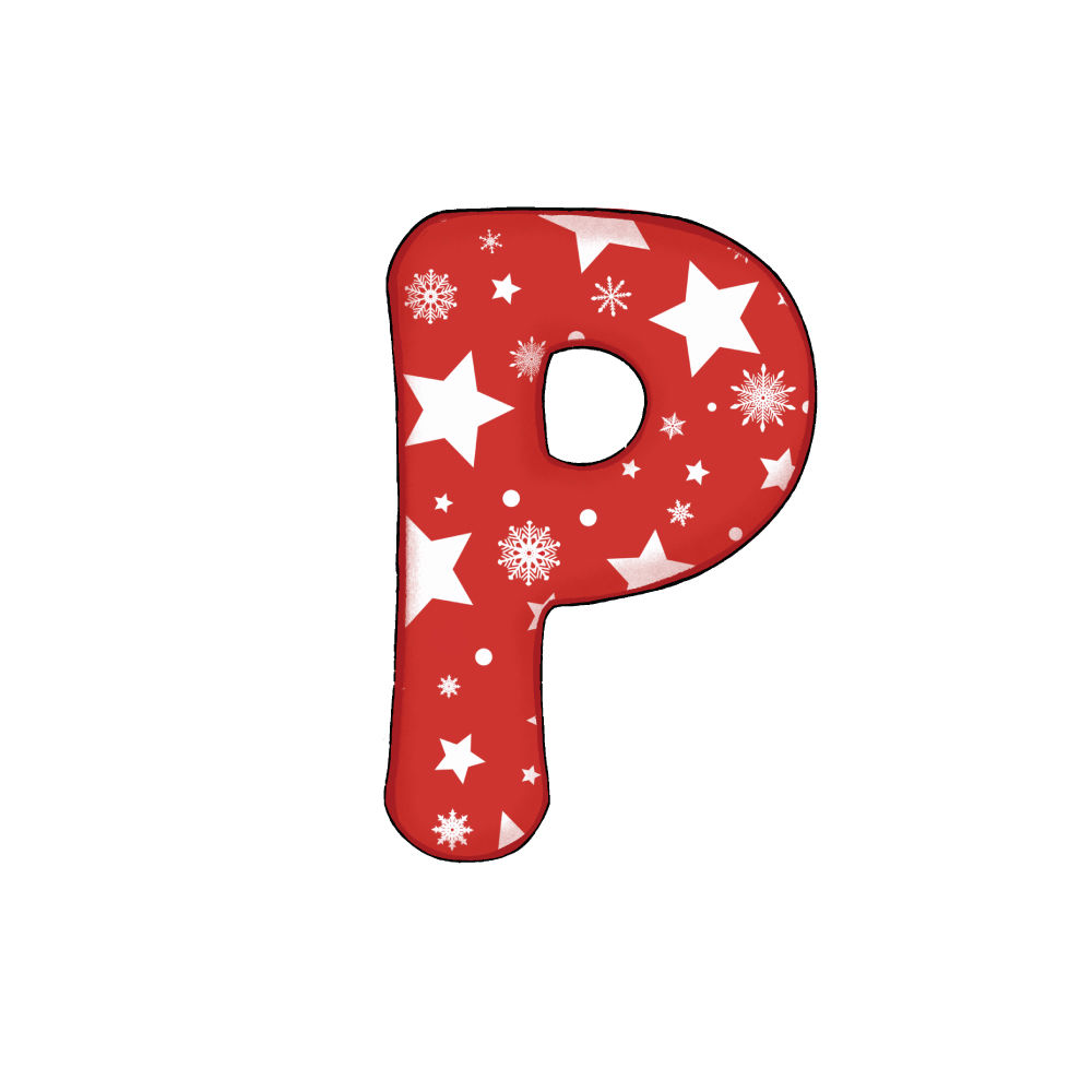Lettera P Effetto Red Star