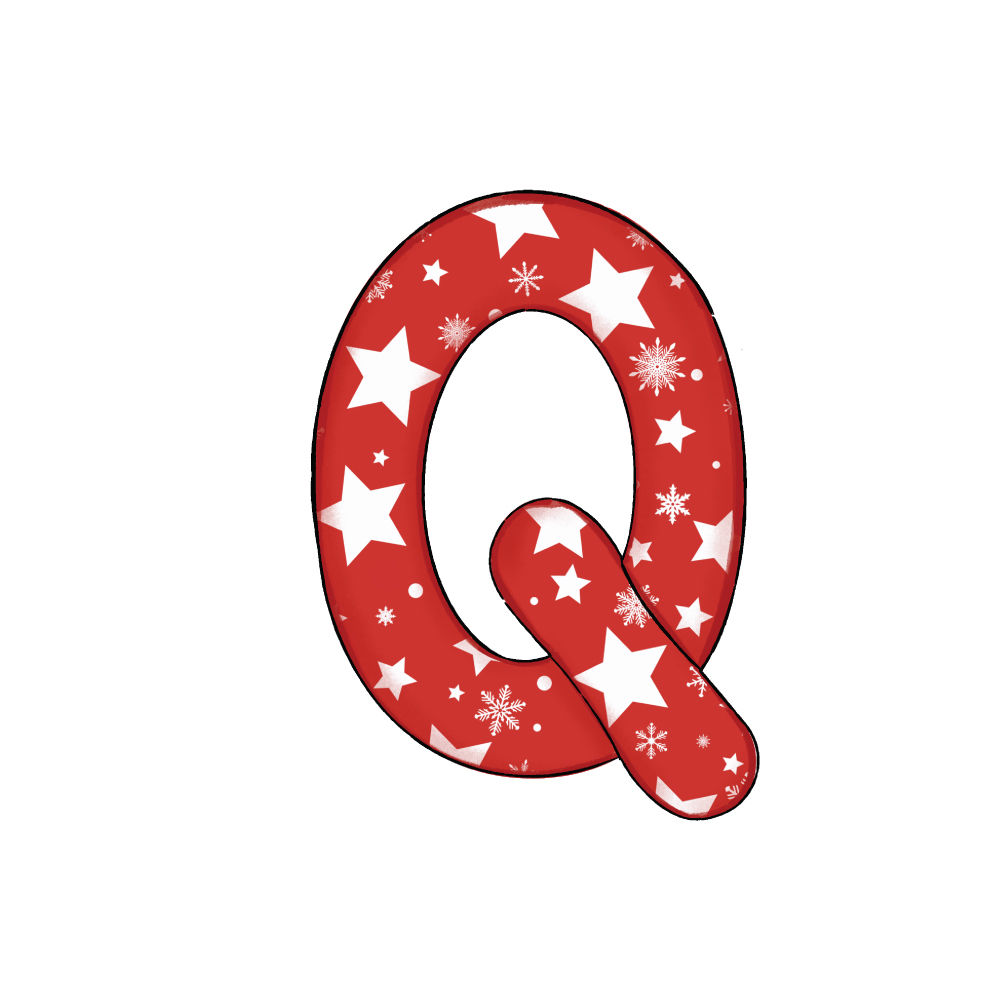 Lettera Q Effetto Red Star