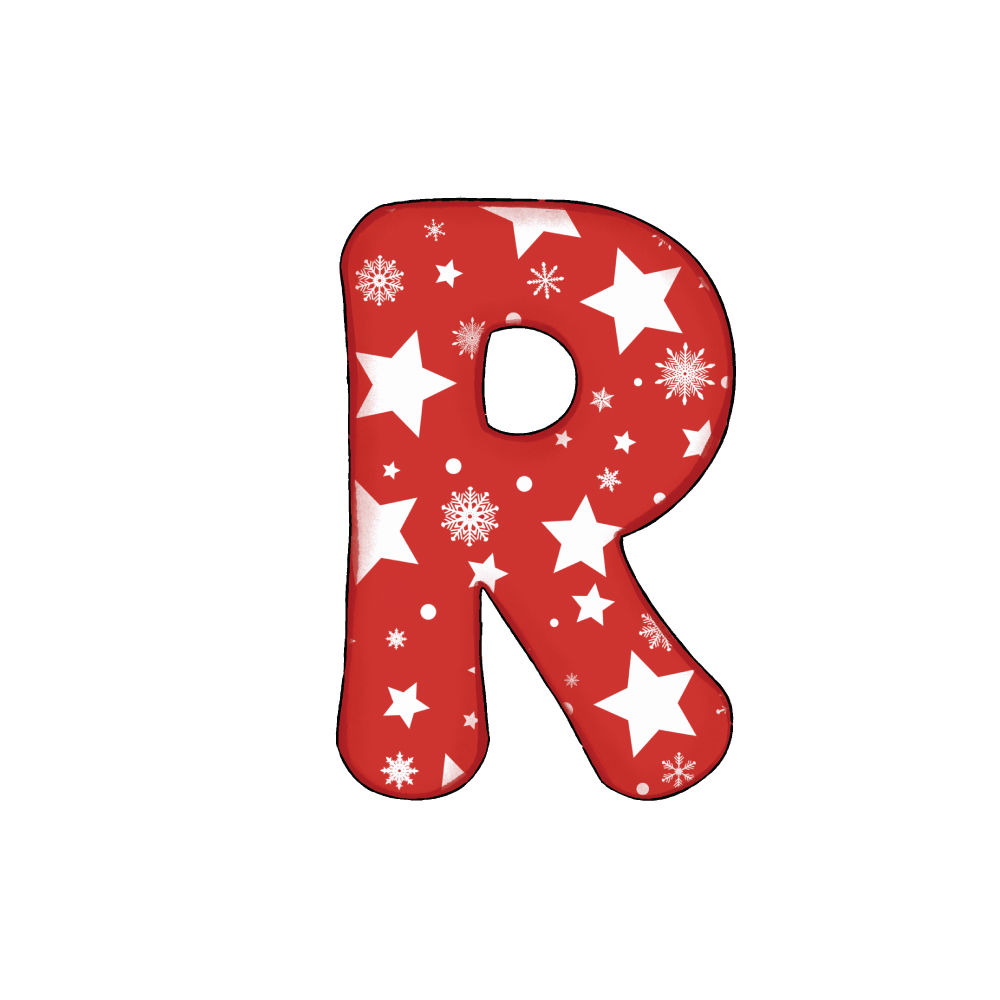 Lettera R Effetto Red Star