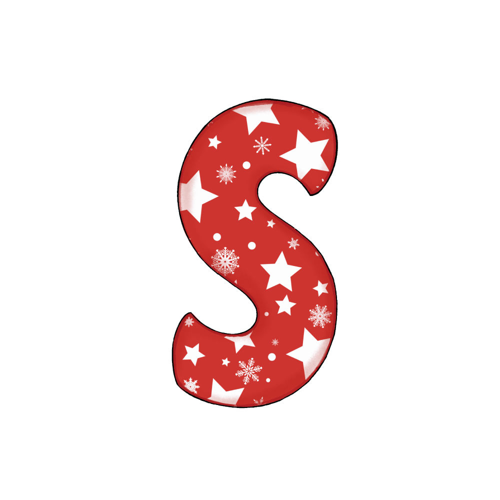 Lettera S Effetto Red Star