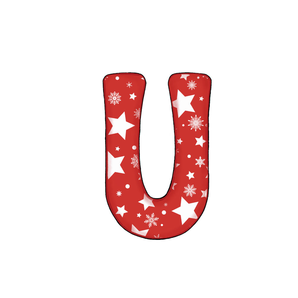 Lettera U Effetto Red Star