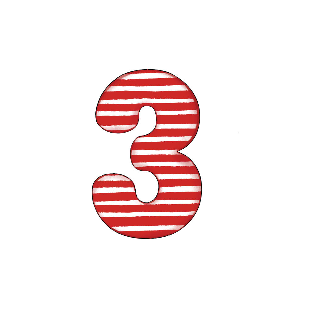 Numero 3 Effetto Red Stripe