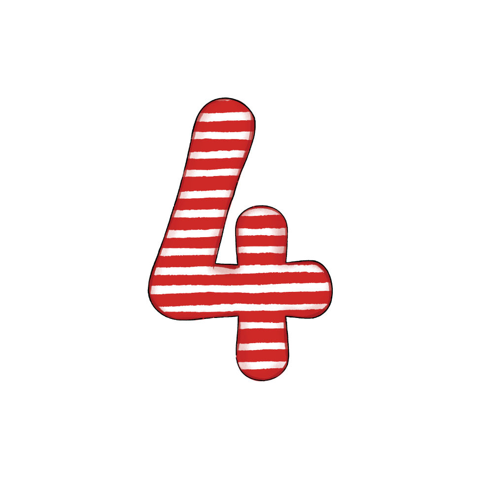 Numero 4 Effetto Red Stripe