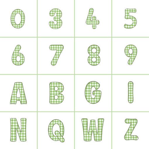 Numeri e Lettere in Polifoam Tema Natalizio Effetto Green Check
