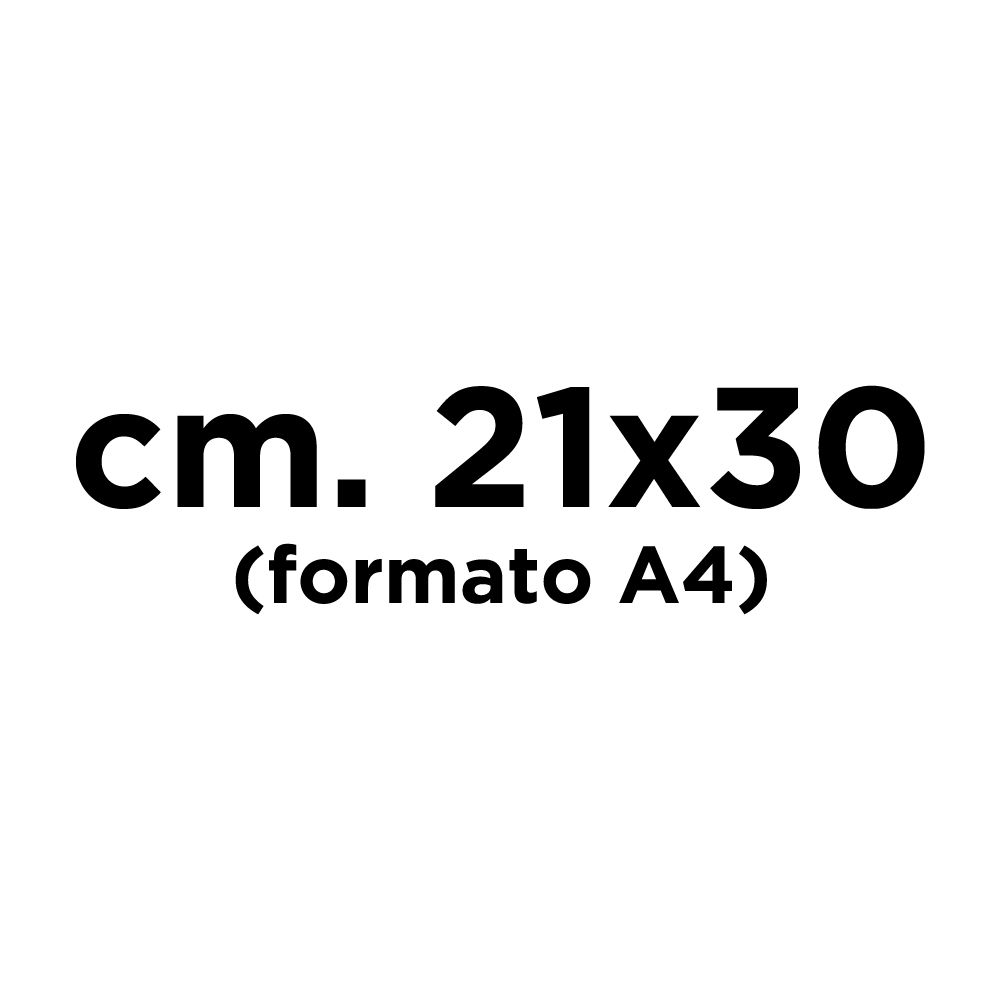 cm. 21x30 (formato A4)  [+ € 20,00] 