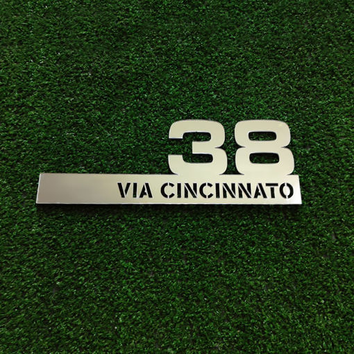 Cartello Indirizzo in Plexiglass Personalizzato per Esterni
