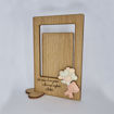 Cornice in legno con frase personalizzata e orsetto in stampa uv