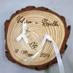 Portafedi in legno a forma di tronchetto personalizzato