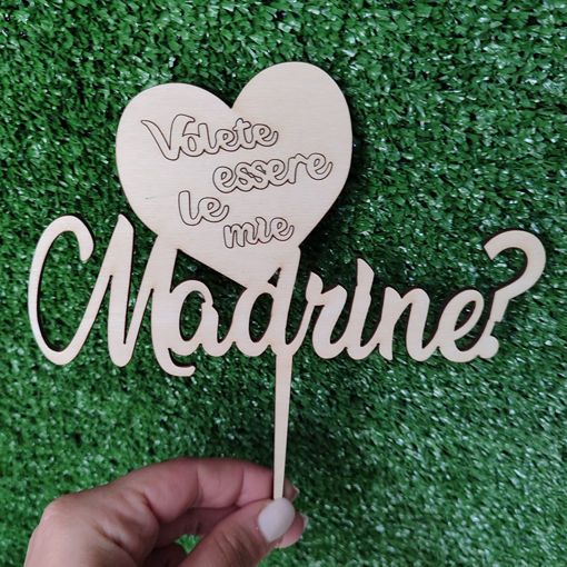 Cake Topper con frase personalizzata e cuore