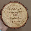 Portafedi in legno a forma di tronchetto personalizzato