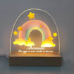 Lampada LED in Plexiglass Personalizzabile con Base in Legno