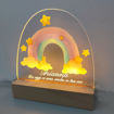 Lampada LED in Plexiglass Personalizzabile con Base in Legno