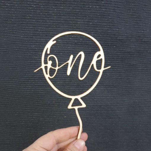 Cake Topper in Legno One