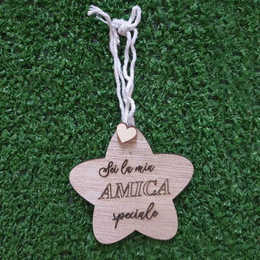 Decorazione Natalizia in Legno a forma di stella