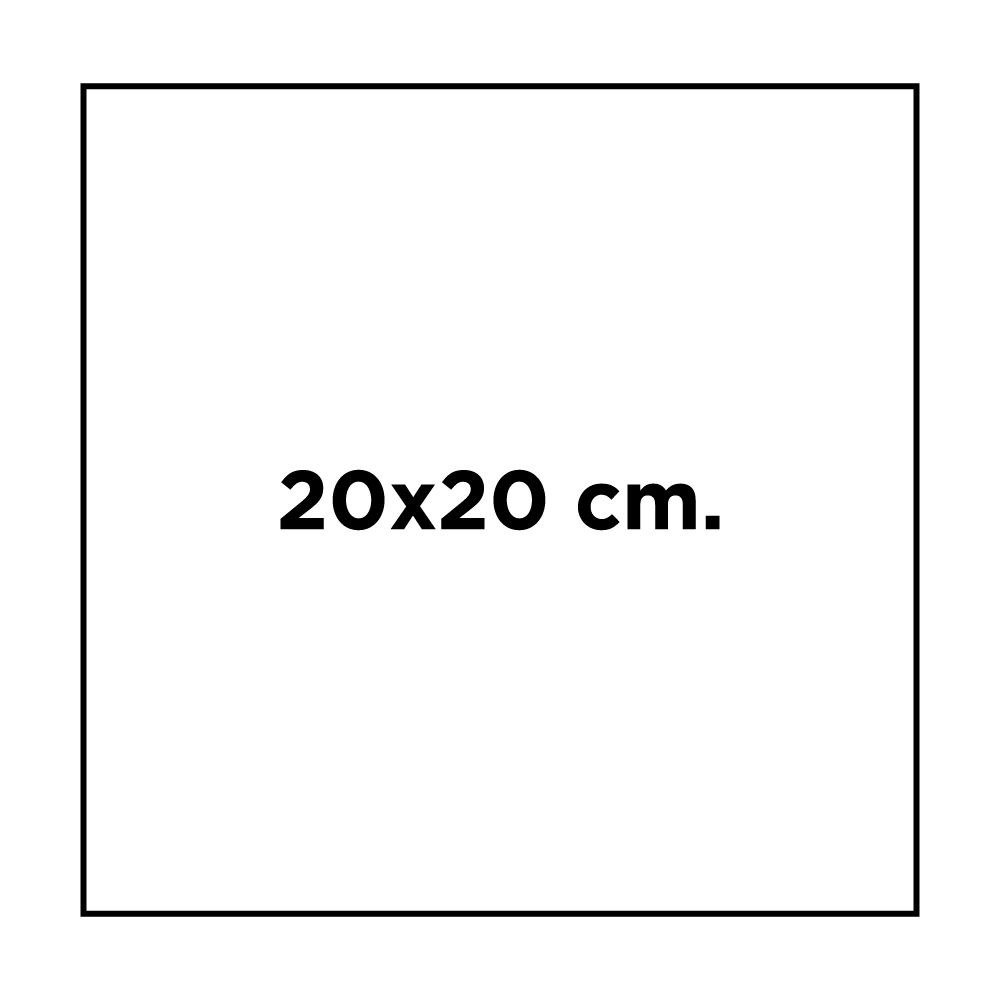 20x20 cm. 