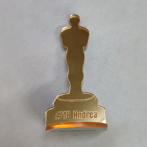 Segnaposto in Plexiglass Personalizzato a forma di Oscar